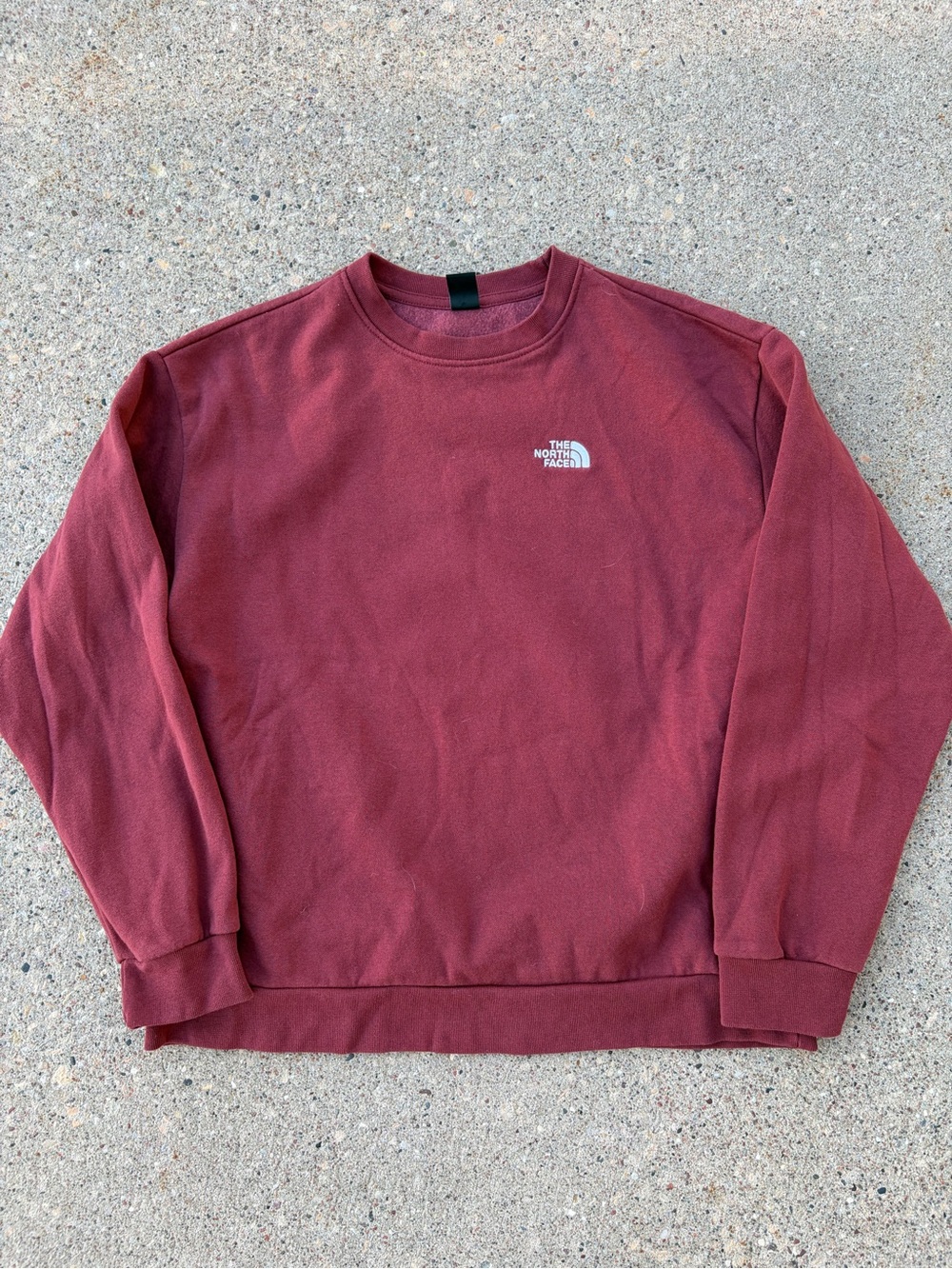 The North Face cherry red pullover fleece sweatshirt crewneck top